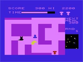 In game image of Radar Rat Race on the Commodore VIC-20.