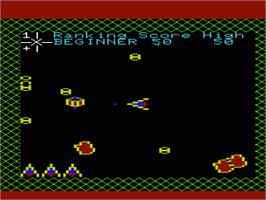 In game image of Satellite Patrol on the Commodore VIC-20.