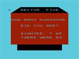 In game image of Sector Five on the Commodore VIC-20.