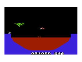 In game image of Sir Lancelot on the Commodore VIC-20.