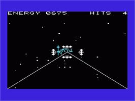 In game image of Space Fighter on the Commodore VIC-20.