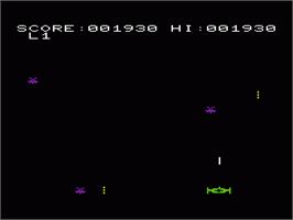 In game image of Space Fortress on the Commodore VIC-20.