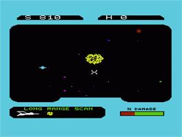 In game image of Space Storm on the Commodore VIC-20.