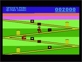 In game image of Spike's Peak on the Commodore VIC-20.
