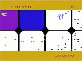 In game image of Tooth Invaders on the Commodore VIC-20.