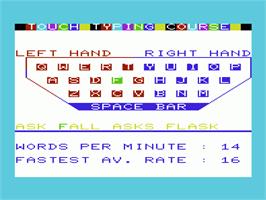In game image of Touch Typer on the Commodore VIC-20.