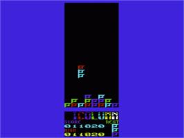 In game image of ViColumn on the Commodore VIC-20.