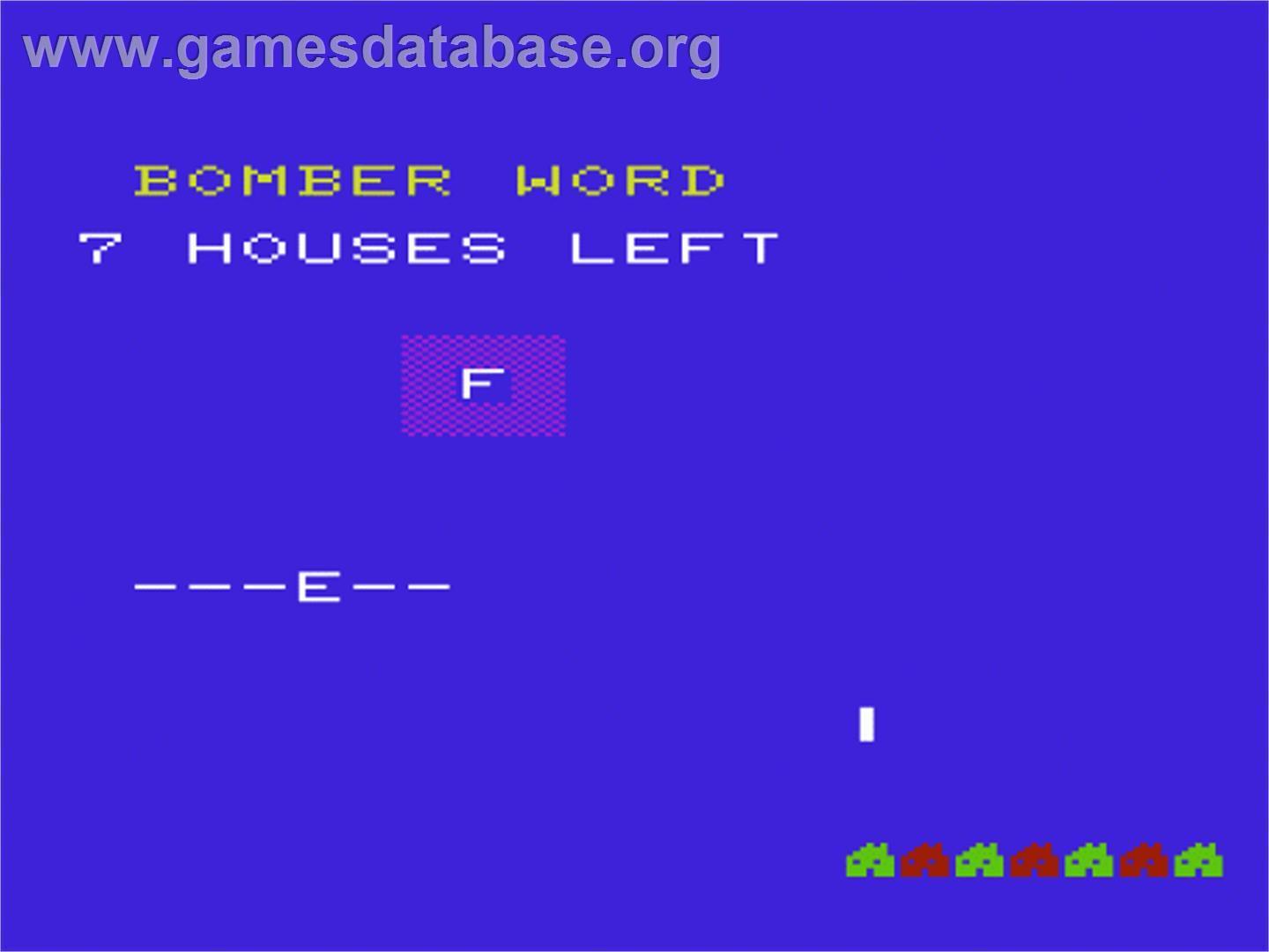 Bomber Word - Commodore VIC-20 - Artwork - In Game