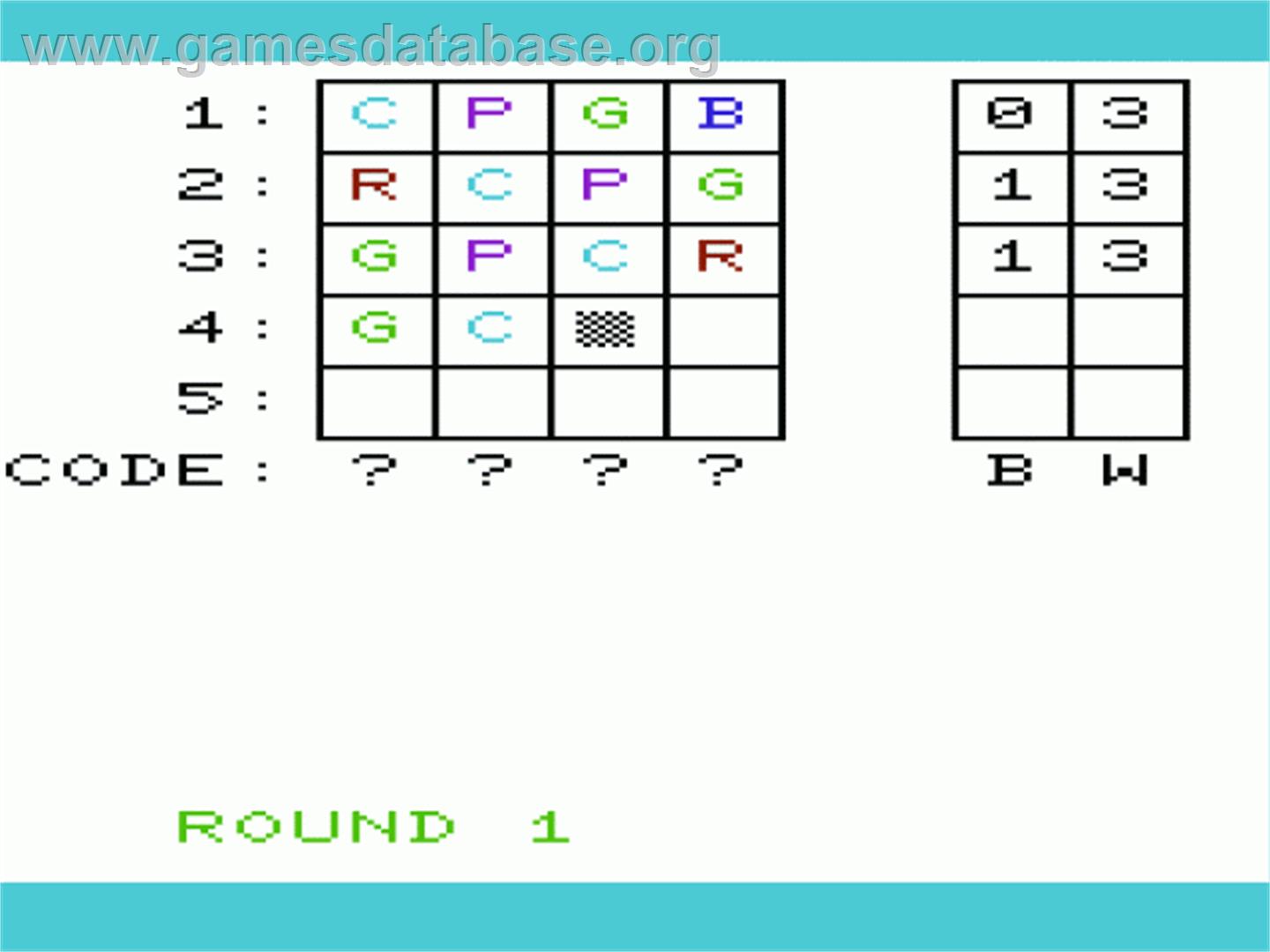 Code Maker - Commodore VIC-20 - Artwork - In Game