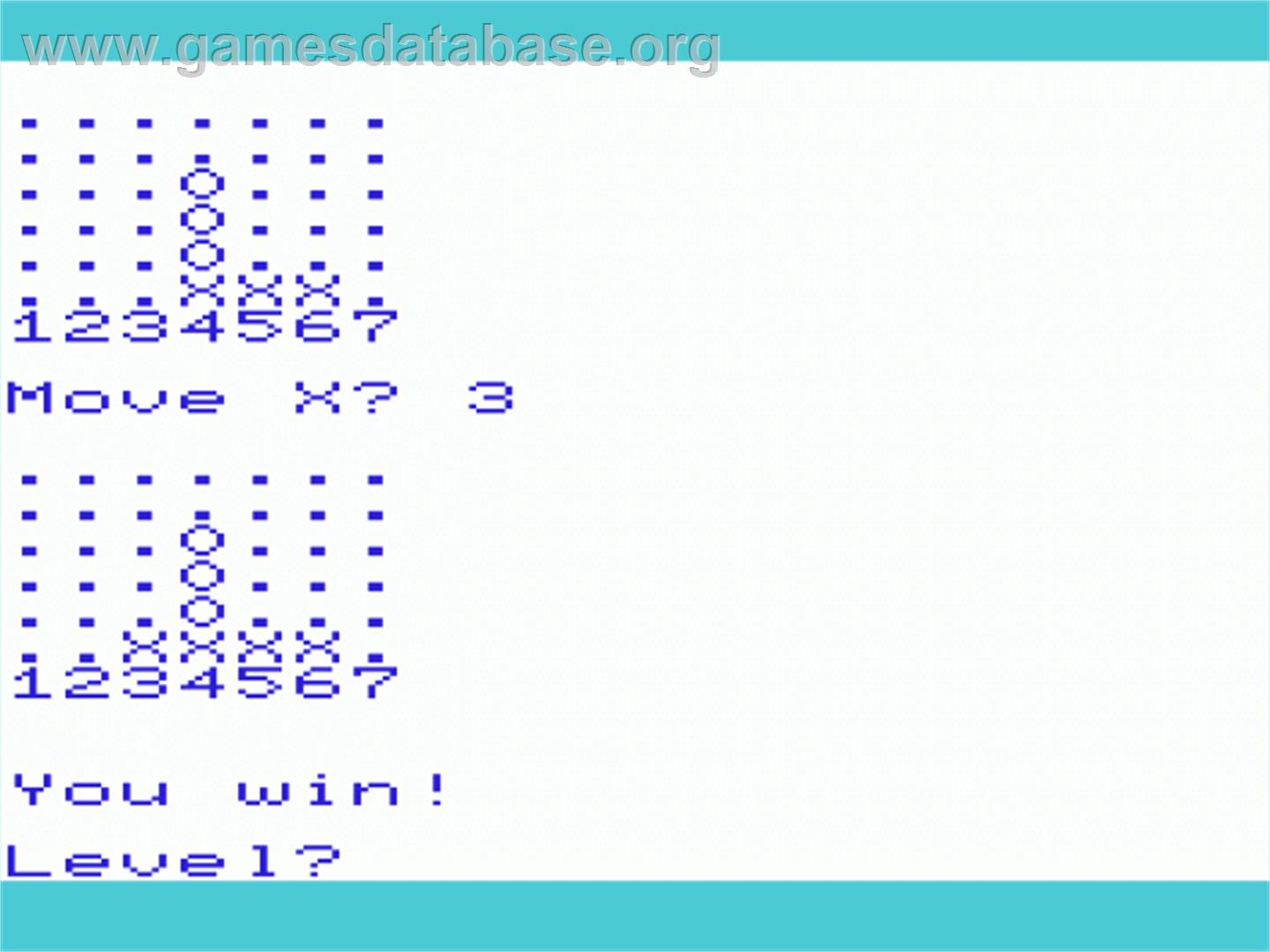 Connect 4 - Commodore VIC-20 - Artwork - In Game