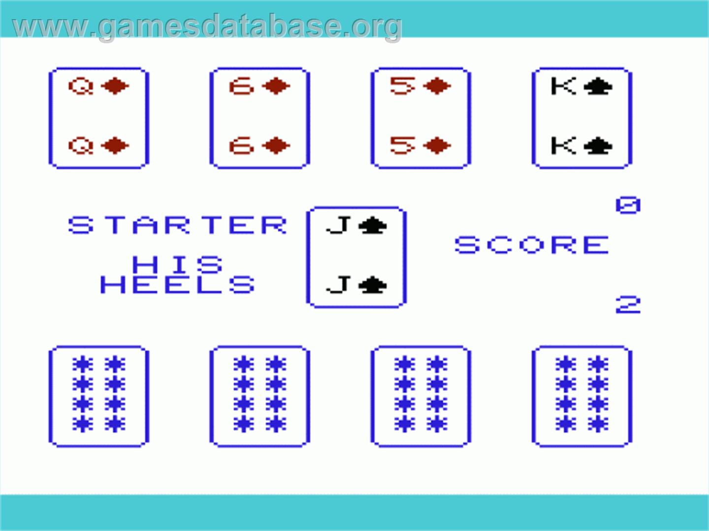 Cribbage - Commodore VIC-20 - Artwork - In Game