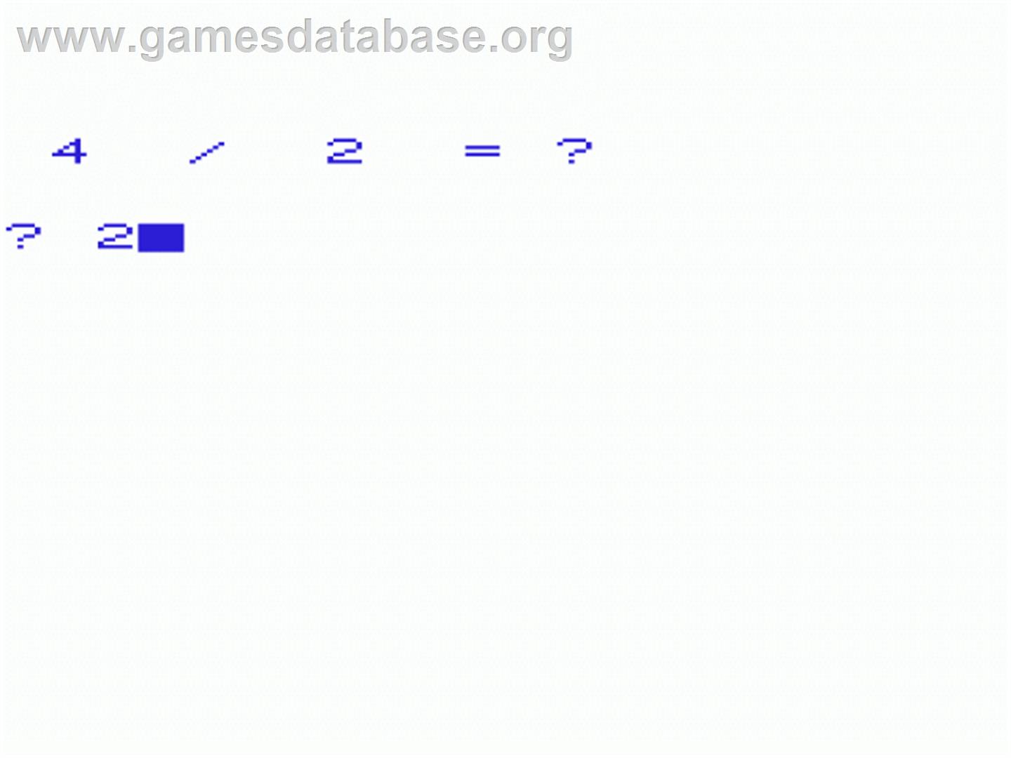 Do Your Sums - Commodore VIC-20 - Artwork - In Game