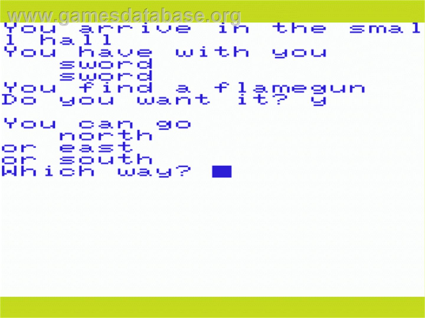Dungeon - Commodore VIC-20 - Artwork - In Game