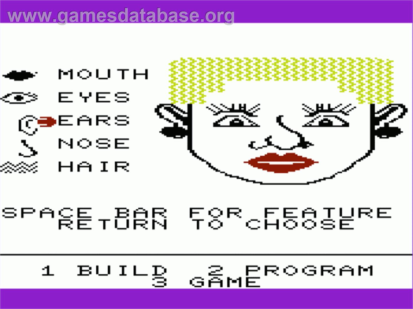 Face Maker - Commodore VIC-20 - Artwork - In Game