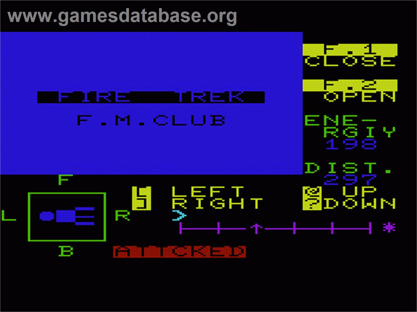Fire Trek - Commodore VIC-20 - Artwork - In Game