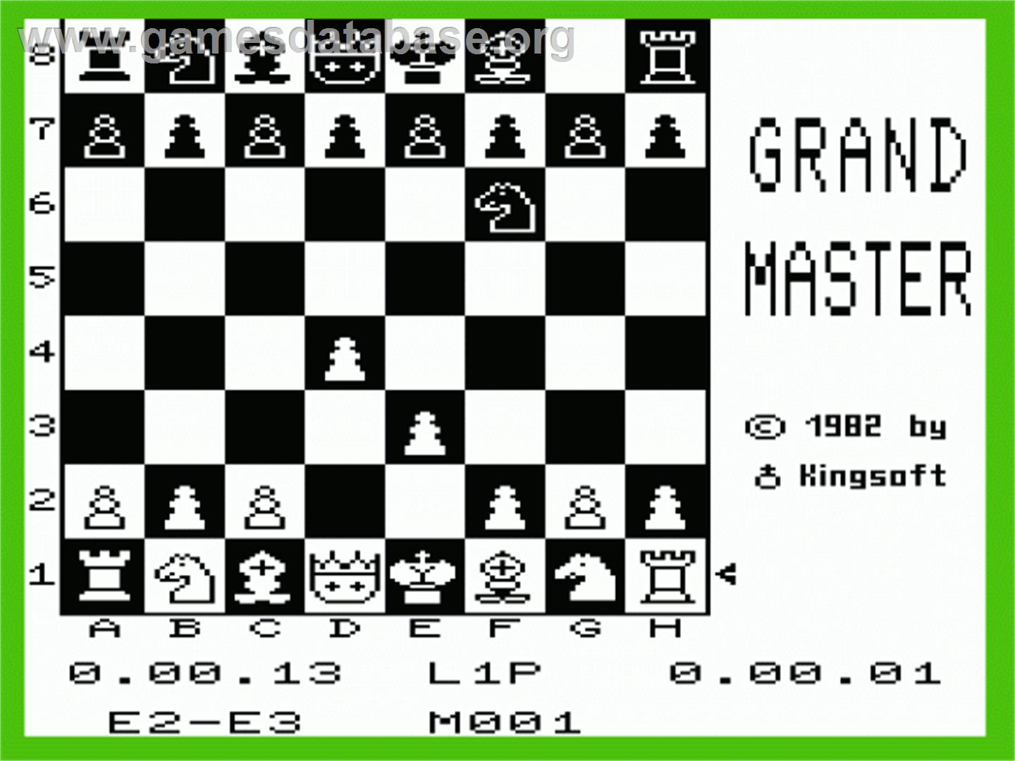 Grandmaster - Commodore VIC-20 - Artwork - In Game