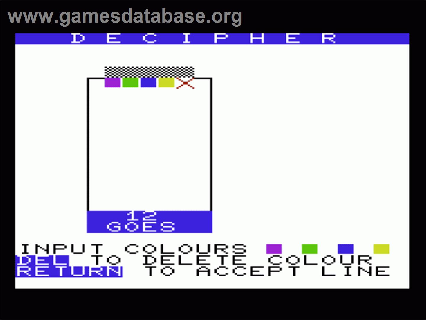 Mind Twisters - Commodore VIC-20 - Artwork - In Game