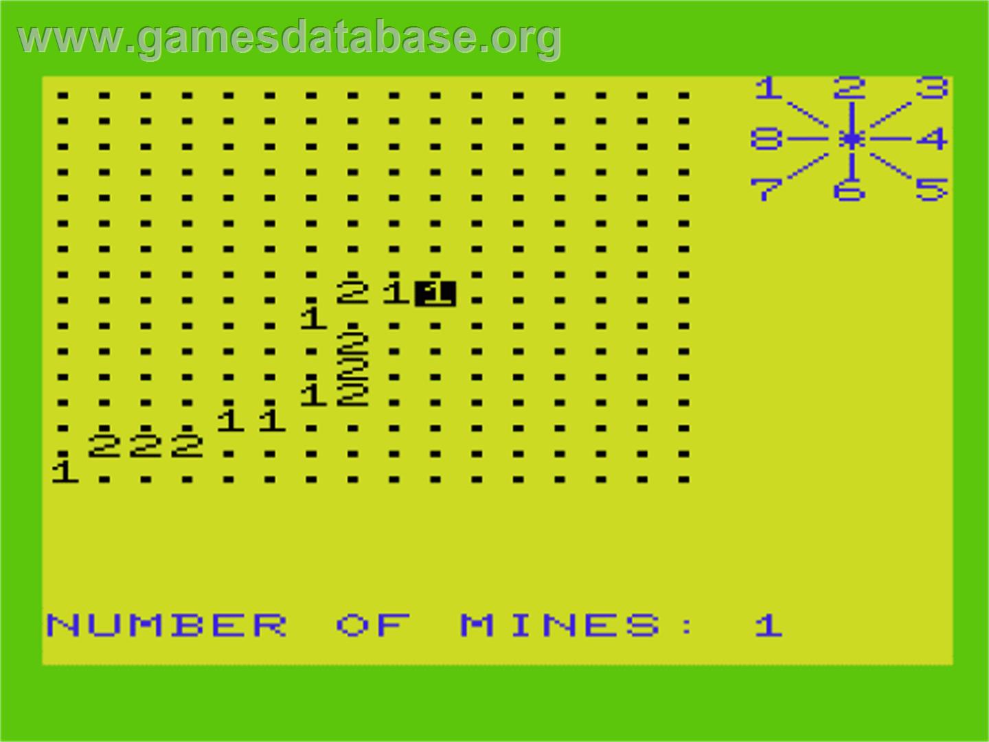 Minefield - Commodore VIC-20 - Artwork - In Game