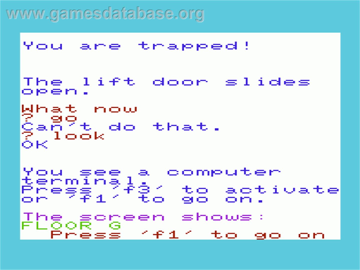 Secret Mission - Commodore VIC-20 - Artwork - In Game