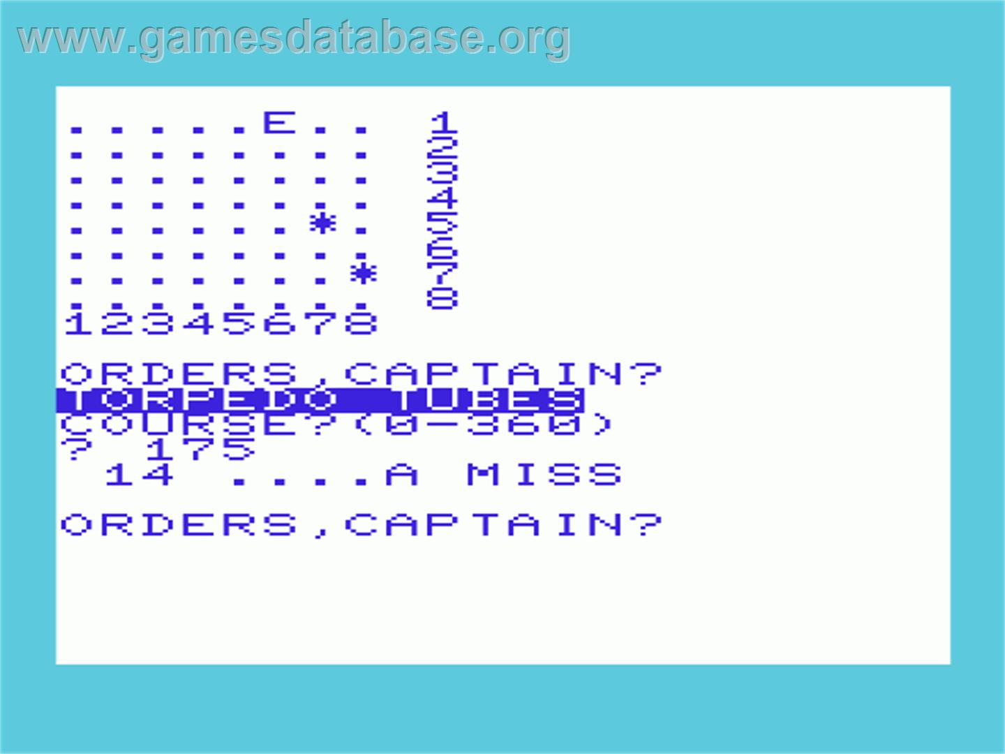 Star Trek - Commodore VIC-20 - Artwork - In Game