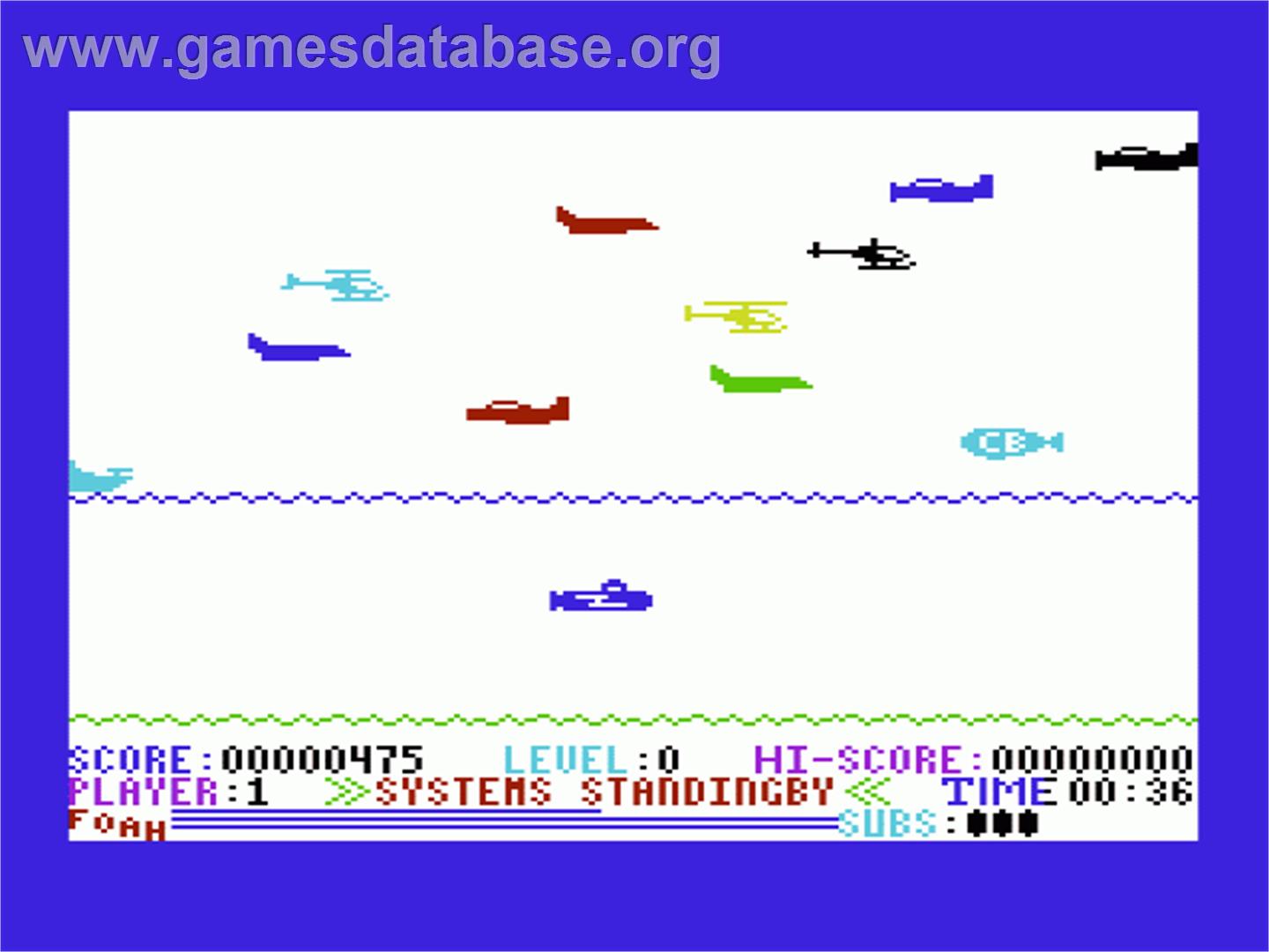 Sub Attack - Commodore VIC-20 - Artwork - In Game