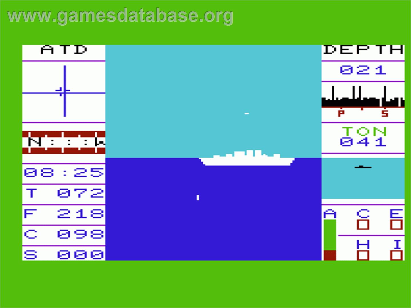 Submarine Commander - Commodore VIC-20 - Artwork - In Game