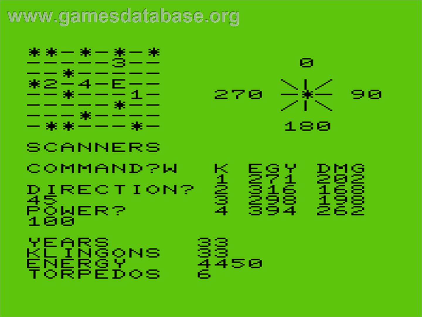 Super Trek - Commodore VIC-20 - Artwork - In Game