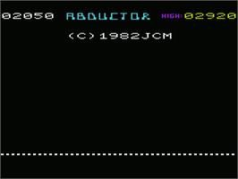 Title screen of Abductor on the Commodore VIC-20.