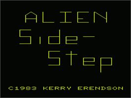 Title screen of Alien Sidestep on the Commodore VIC-20.