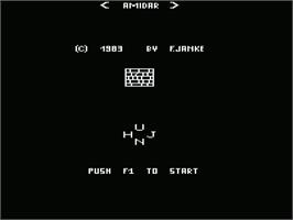 Title screen of Amidar on the Commodore VIC-20.