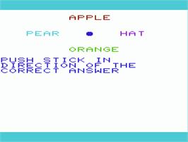Title screen of Answer Selection With Joystick on the Commodore VIC-20.