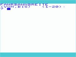 Title screen of Autobahn on the Commodore VIC-20.