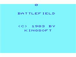 Title screen of Battle Zone on the Commodore VIC-20.