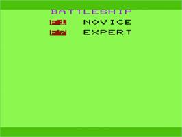 Title screen of Battleship on the Commodore VIC-20.