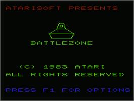 Title screen of Battlezone on the Commodore VIC-20.