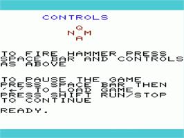 Title screen of Bobs Blunder on the Commodore VIC-20.
