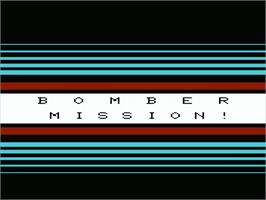 Title screen of Bomber Mission on the Commodore VIC-20.