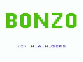 Title screen of Bonzo on the Commodore VIC-20.