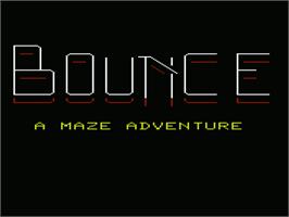 Title screen of Bounce on the Commodore VIC-20.