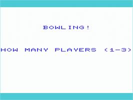 Title screen of Bowling Champ on the Commodore VIC-20.