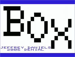 Title screen of Box on the Commodore VIC-20.