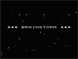 Title screen of Brainstorm on the Commodore VIC-20.