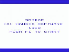 Title screen of Bridge on the Commodore VIC-20.