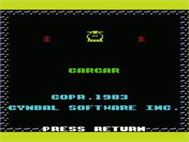 Title screen of Cargar on the Commodore VIC-20.
