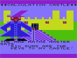 Title screen of Castlemath on the Commodore VIC-20.