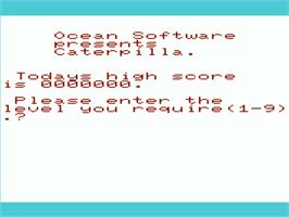 Title screen of Caterpilla on the Commodore VIC-20.