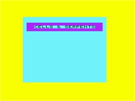 Title screen of Cells And Serpents on the Commodore VIC-20.