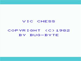 Title screen of Chess on the Commodore VIC-20.