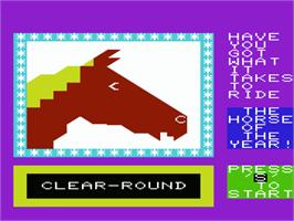 Title screen of Clear Round on the Commodore VIC-20.