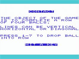Title screen of Contact on the Commodore VIC-20.